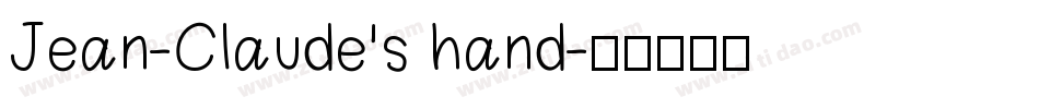 Jean-Claude's hand字体转换